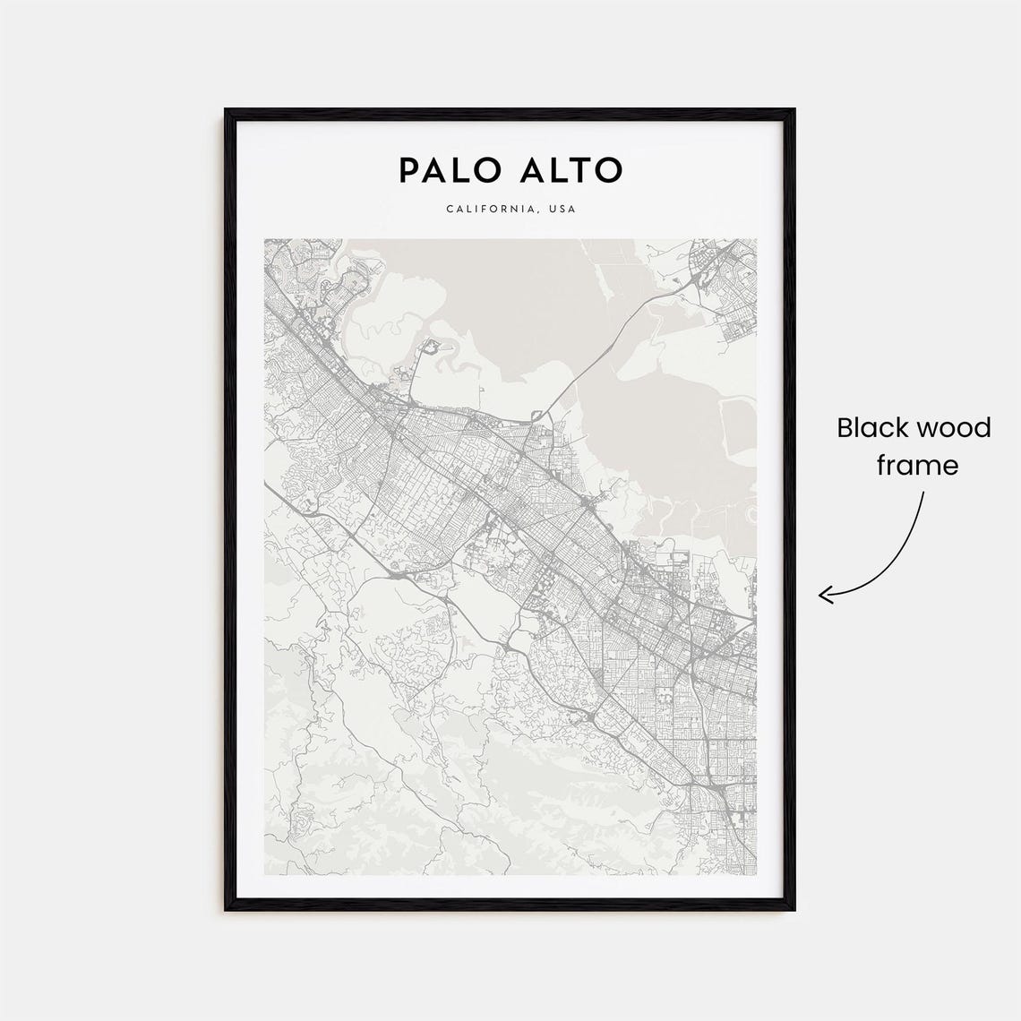 Palo Alto Map Poster Palo Alto Map Print Palo Alto Personalized Map Art Palo Alto Wall Art Palo Alto Travel Travel Gift California - Image 3