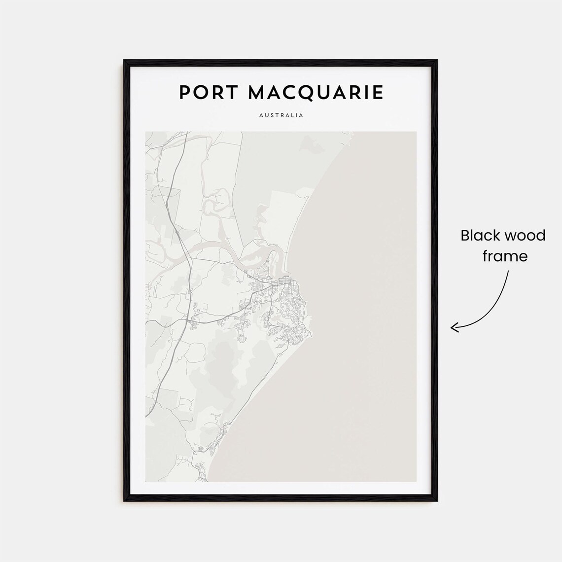 Port Macquarie Australia Minimalist City Map Modern Street Art Poster - Image 3