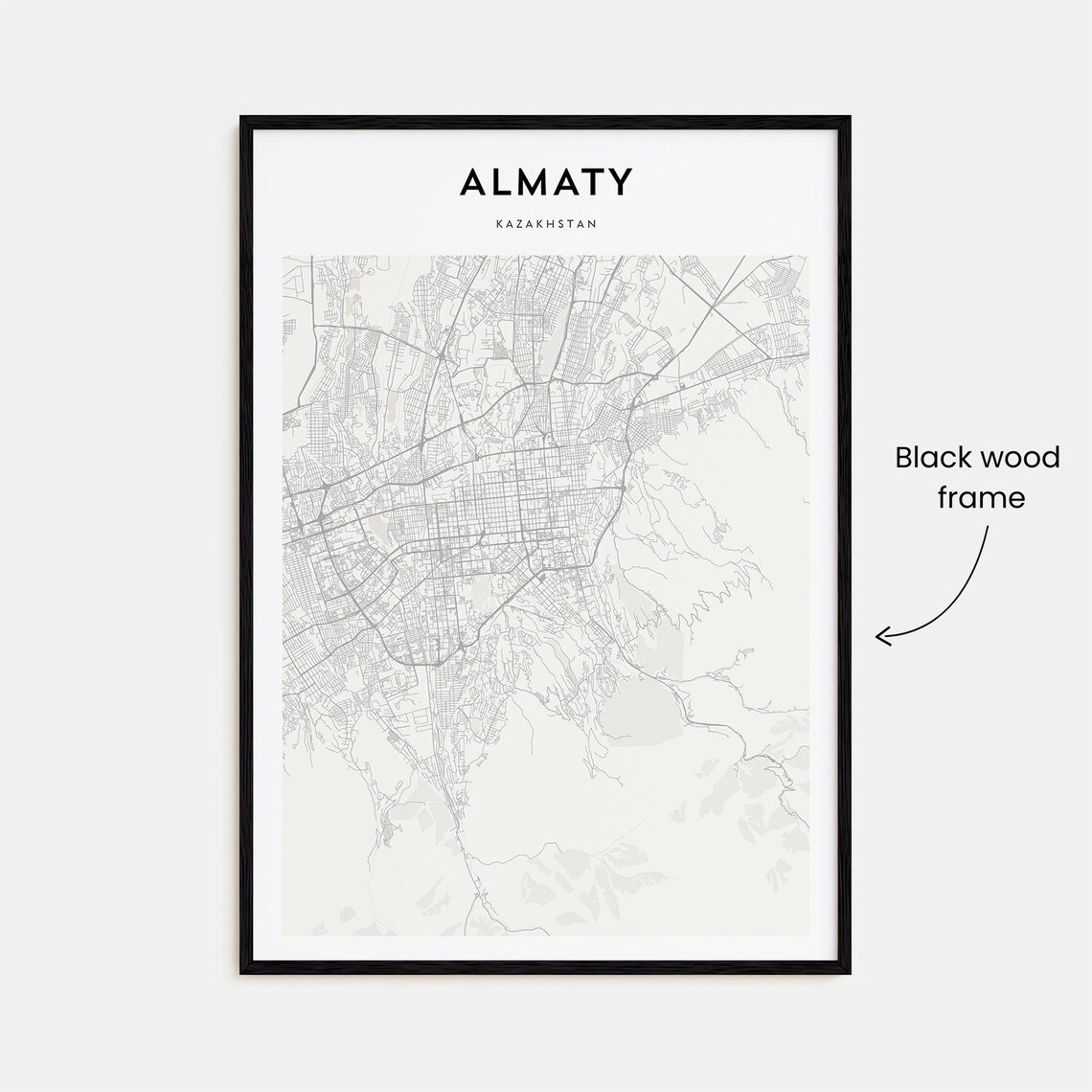 Almaty Personalized Map Art, Kazakhstan Travel Poster - Image 3