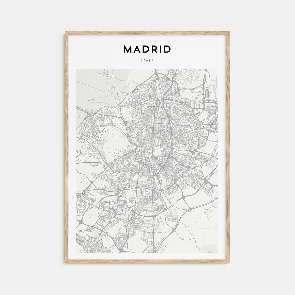 Madrid Personalized Map Art, Travel Poster