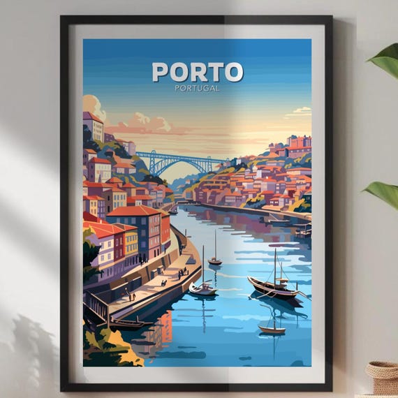 Porto Travel Poster, Portugal Travel Poster Print