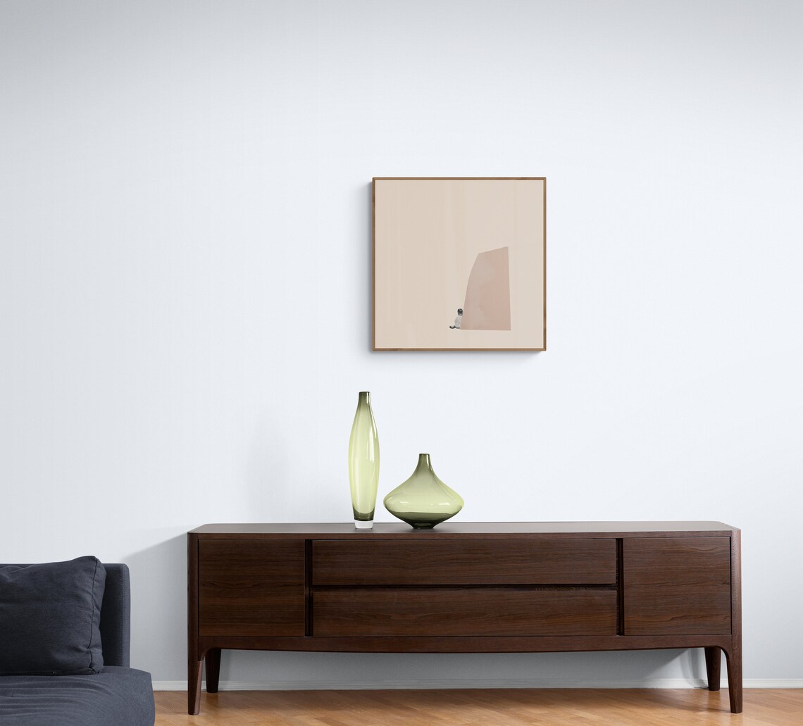 Minimal Abstract Collage Art Print, Matte Poster - Image 3