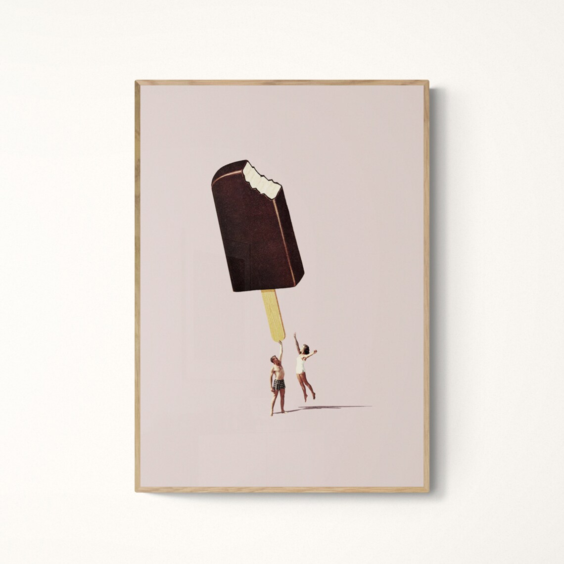 You Treat Me Well Ice Cream Collage Art Print