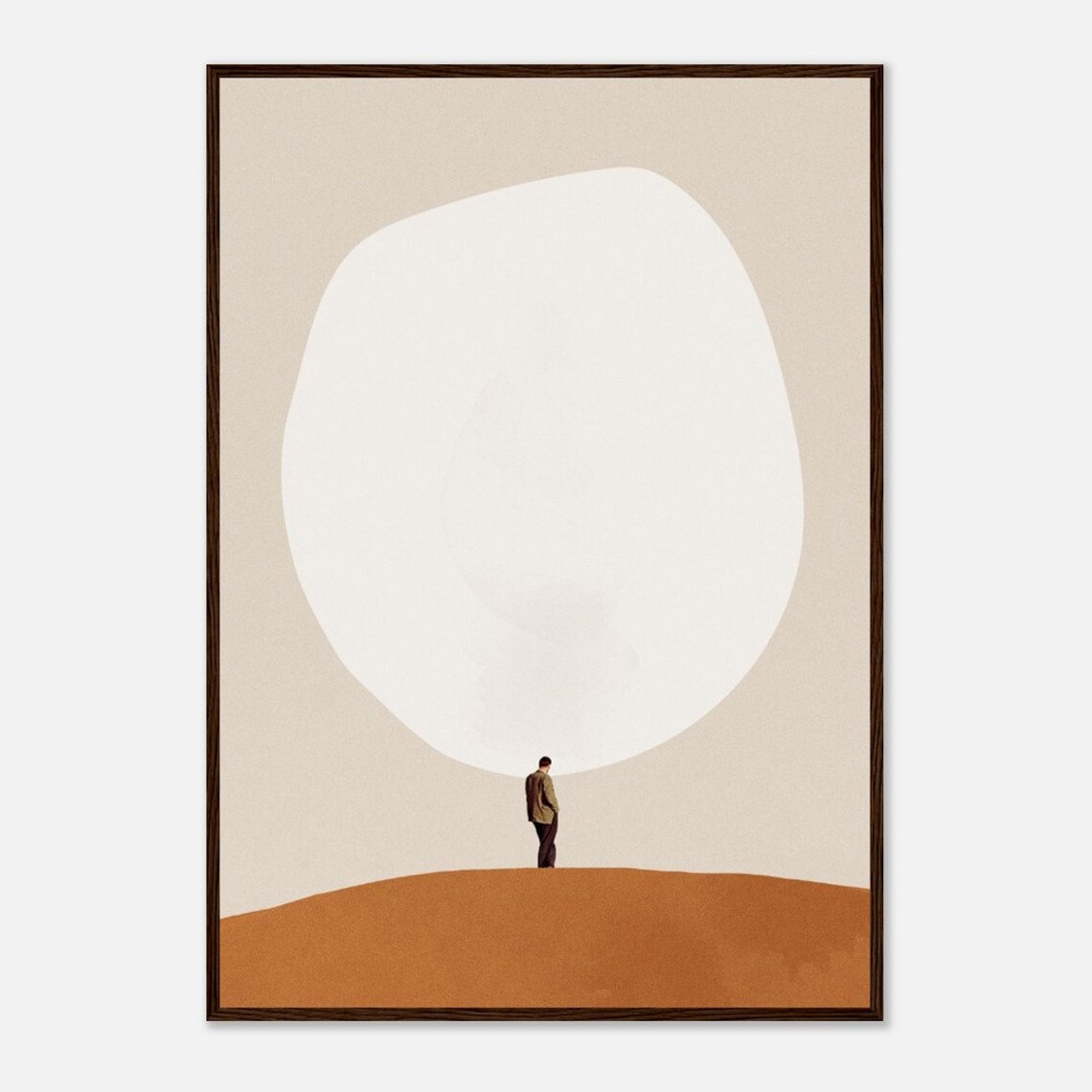 Overthinking Art Print, Minimalist Home Decor