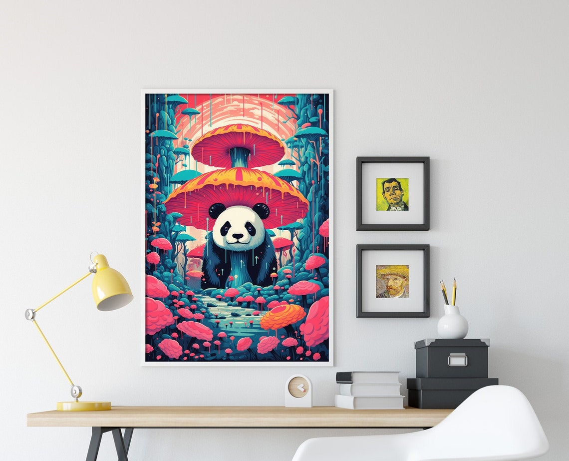 Hallucinogenic Panda Art Print Poster Painting Museum Quality Giclee Home Wall Dcor - Image 4