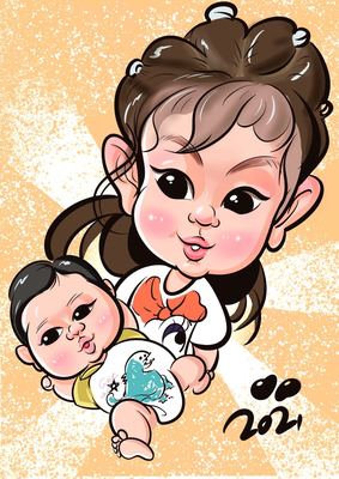 Personalised Caricature Sketch Stylecolourcaricature Portraitdigital Drawingdrawing From Photocustom Giftcolour Drawing - Image 4