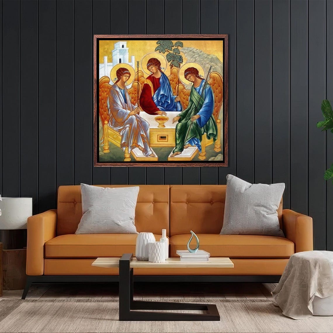 Holy Trinity Icon By Andrei Rublev Orthodox Religious Angel Poster - Image 2