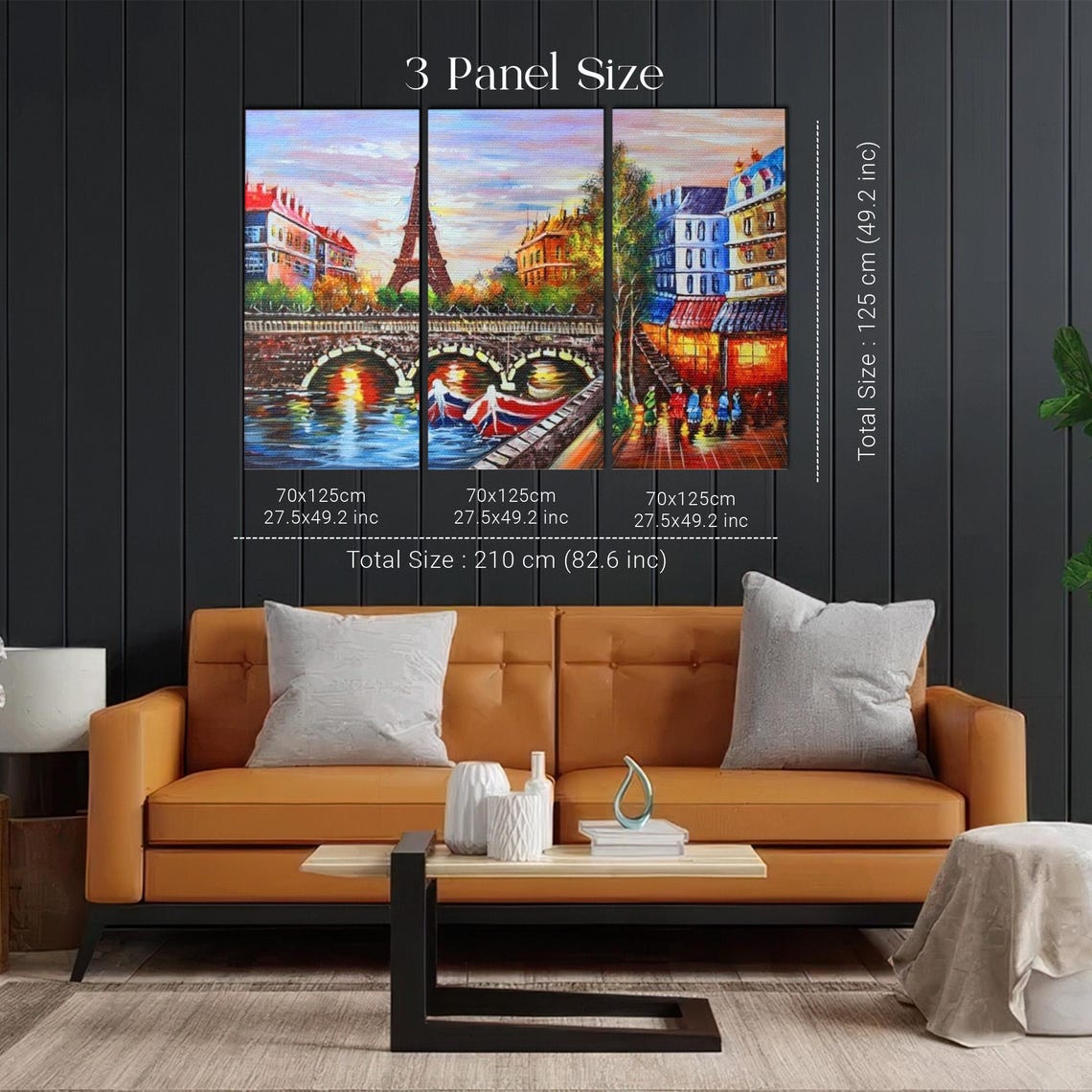 Paris Eiffel Tower Sunset Over Seine River Bridge Art Poster - Image 2
