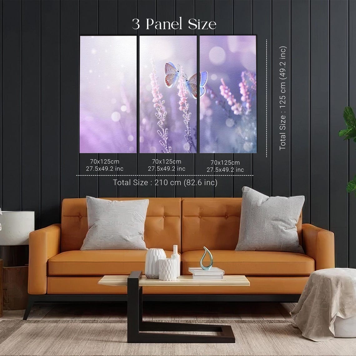 Elegant Butterflies On Lavender Flowers Decorative Wall Art Large Wall Art Framed Wall Art Animal Wall Art - Image 2