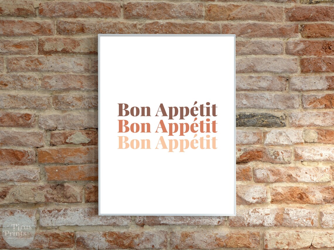 Bon Appetit Art Print, Kitchen Wall Decor - Image 2