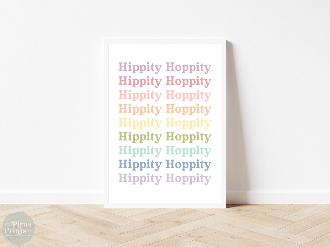 Hippity Hoppity Easter Art Print, Pastel Decor - Image 3
