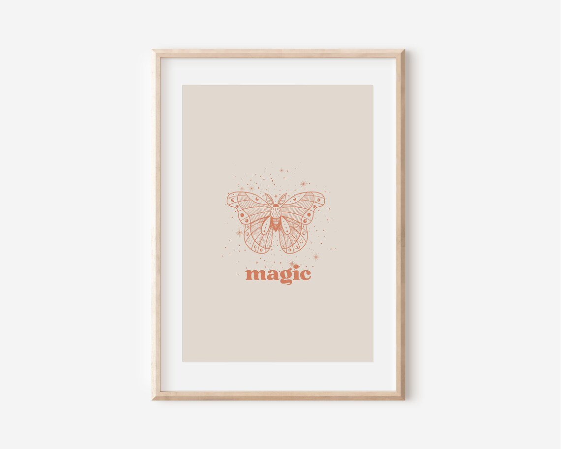 Boho Butterfly Magic Art Print, Light Academia - Image 2