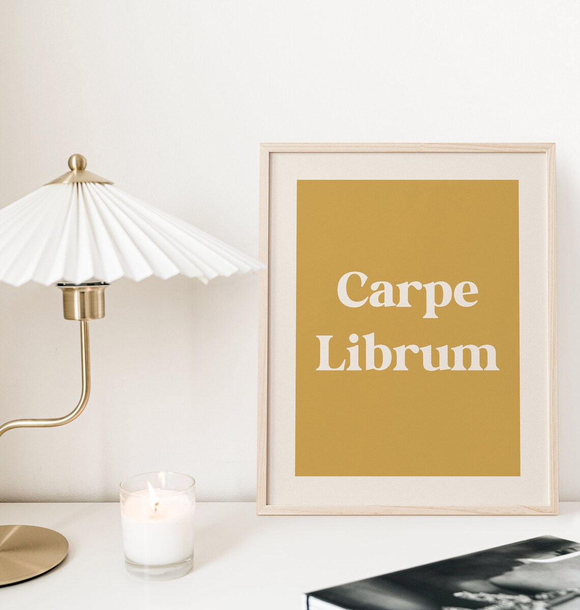 Carpe Librum Latin Book Quote Art Print, Library Decor - Image 2