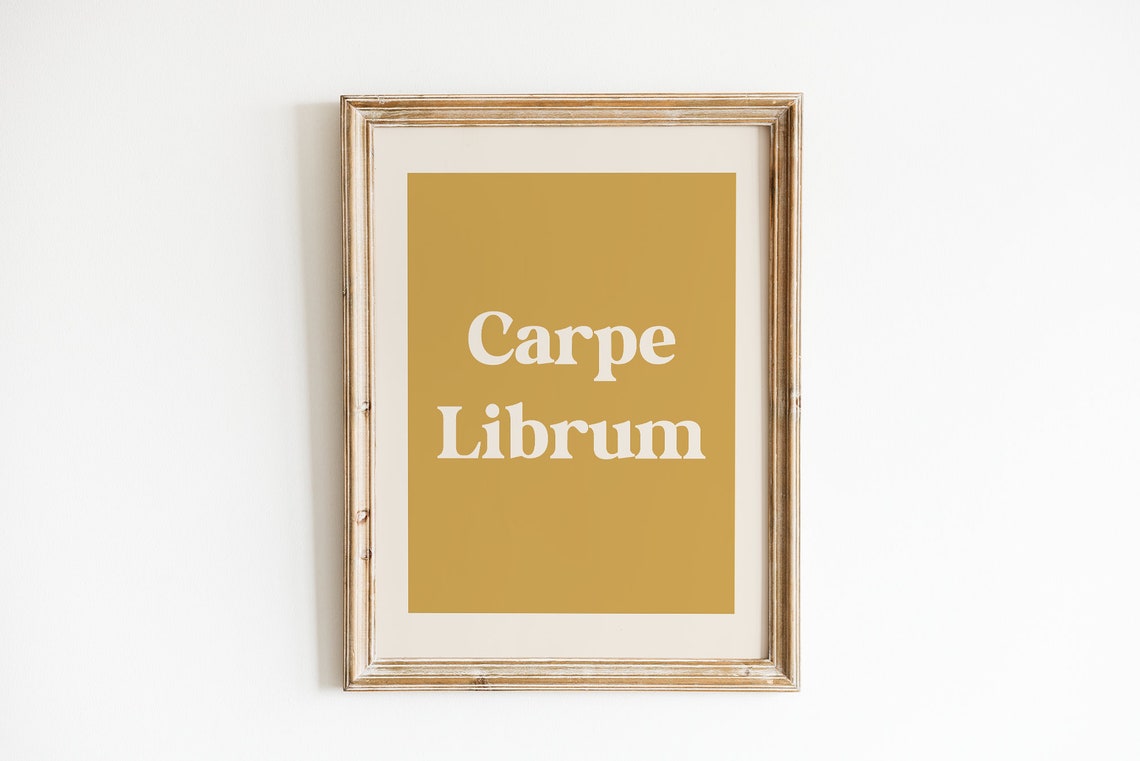 Carpe Librum Latin Book Quote Art Print, Library Decor - Image 4