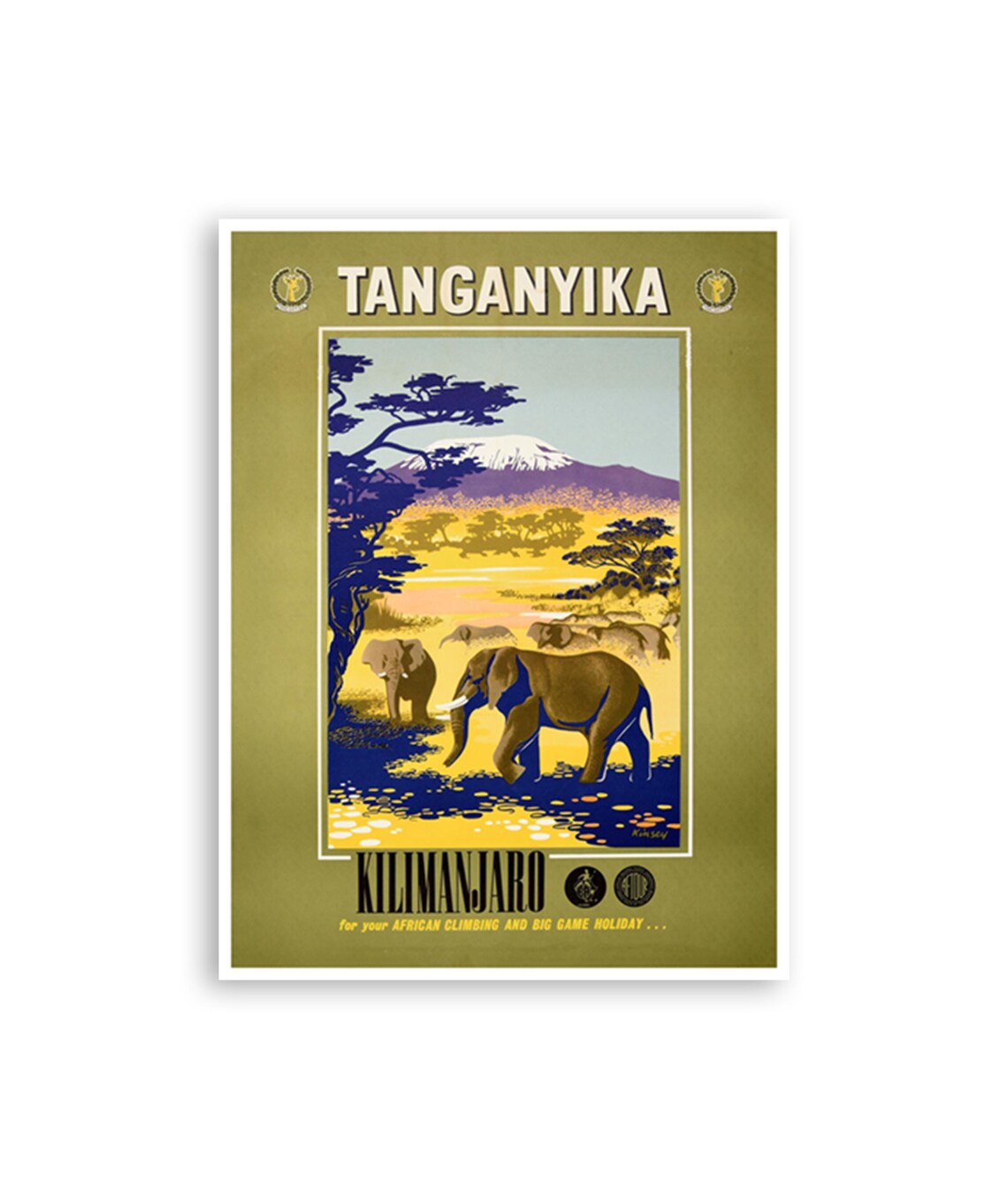 Tanzania Mount Kilimanjaro Africa Travel Poster
