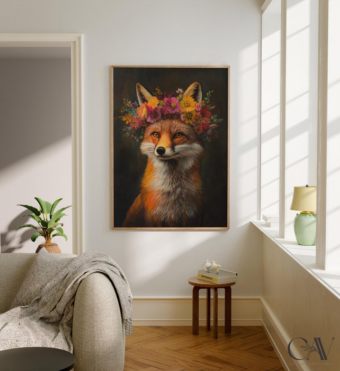 Fox Maximalist Eclectic Animal Portrait, Art Print - Image 2