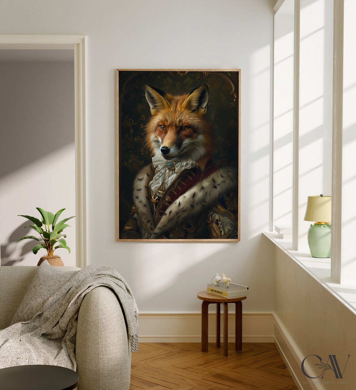Fox Royal Renaissance Portrait Vintage Art Print - Image 2