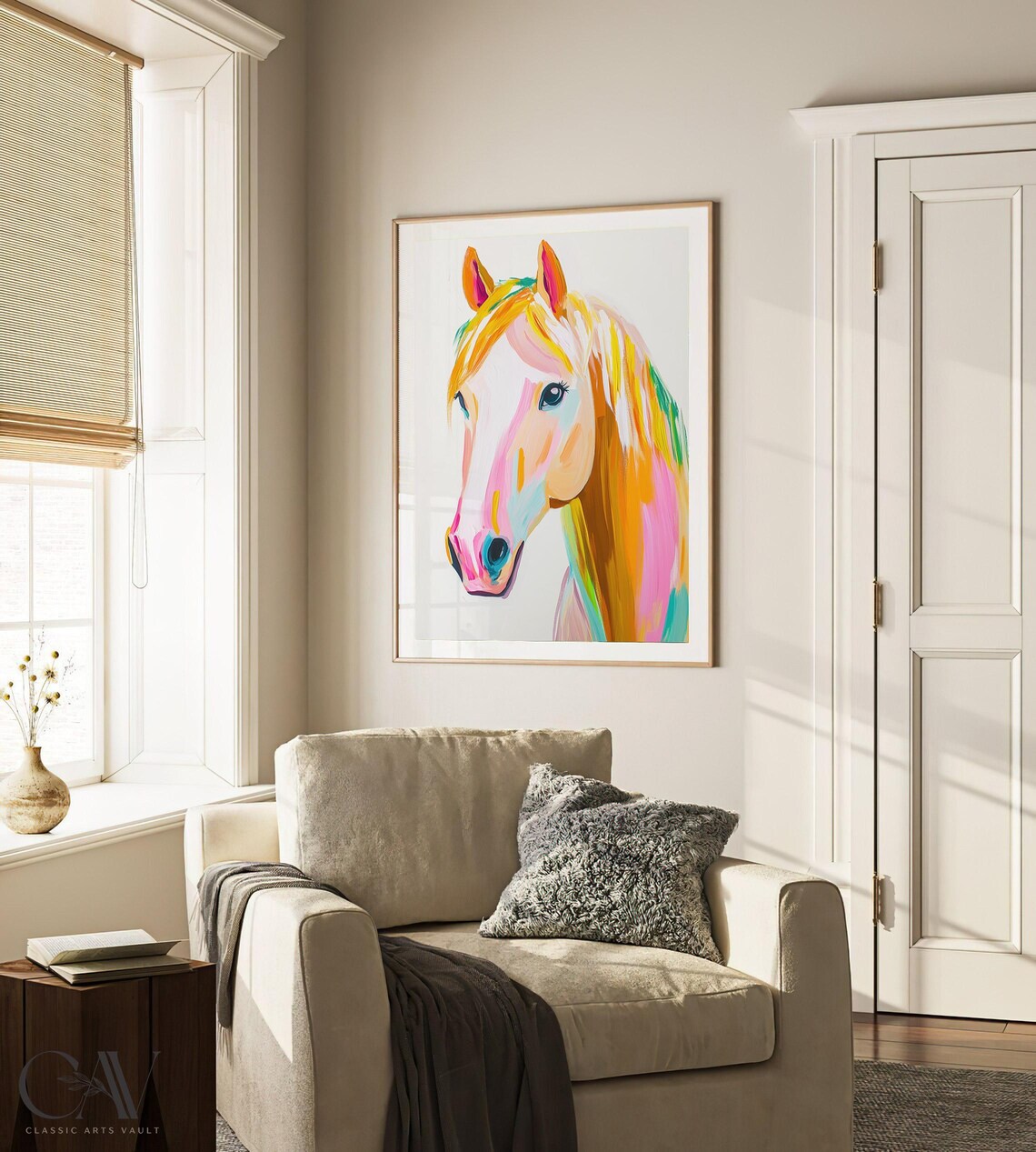 Colorful Horse Head Portrait Modern Pop Art Equine Animal Poster - Image 3