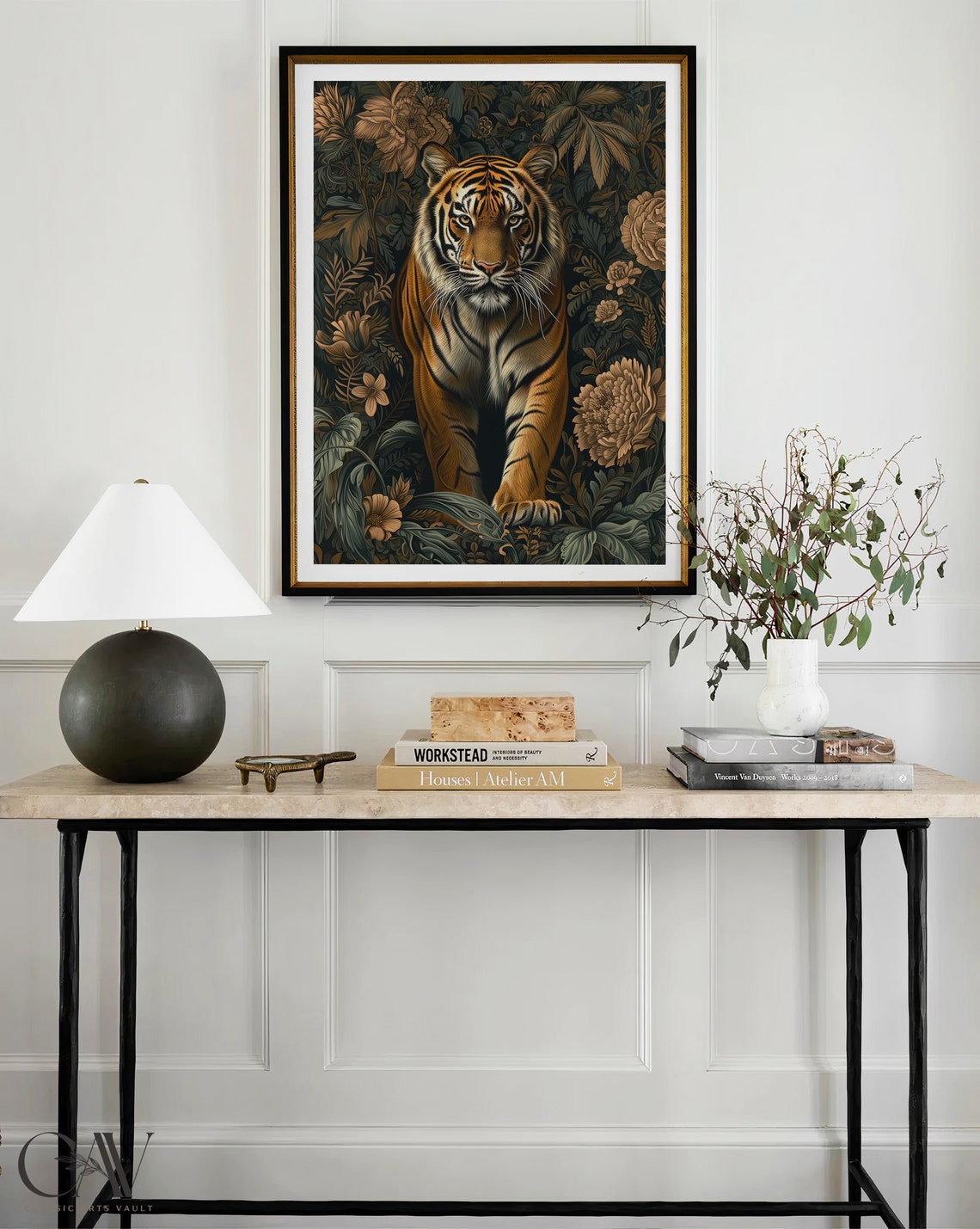 William Morris Inspired Tiger Art Print - Image 3