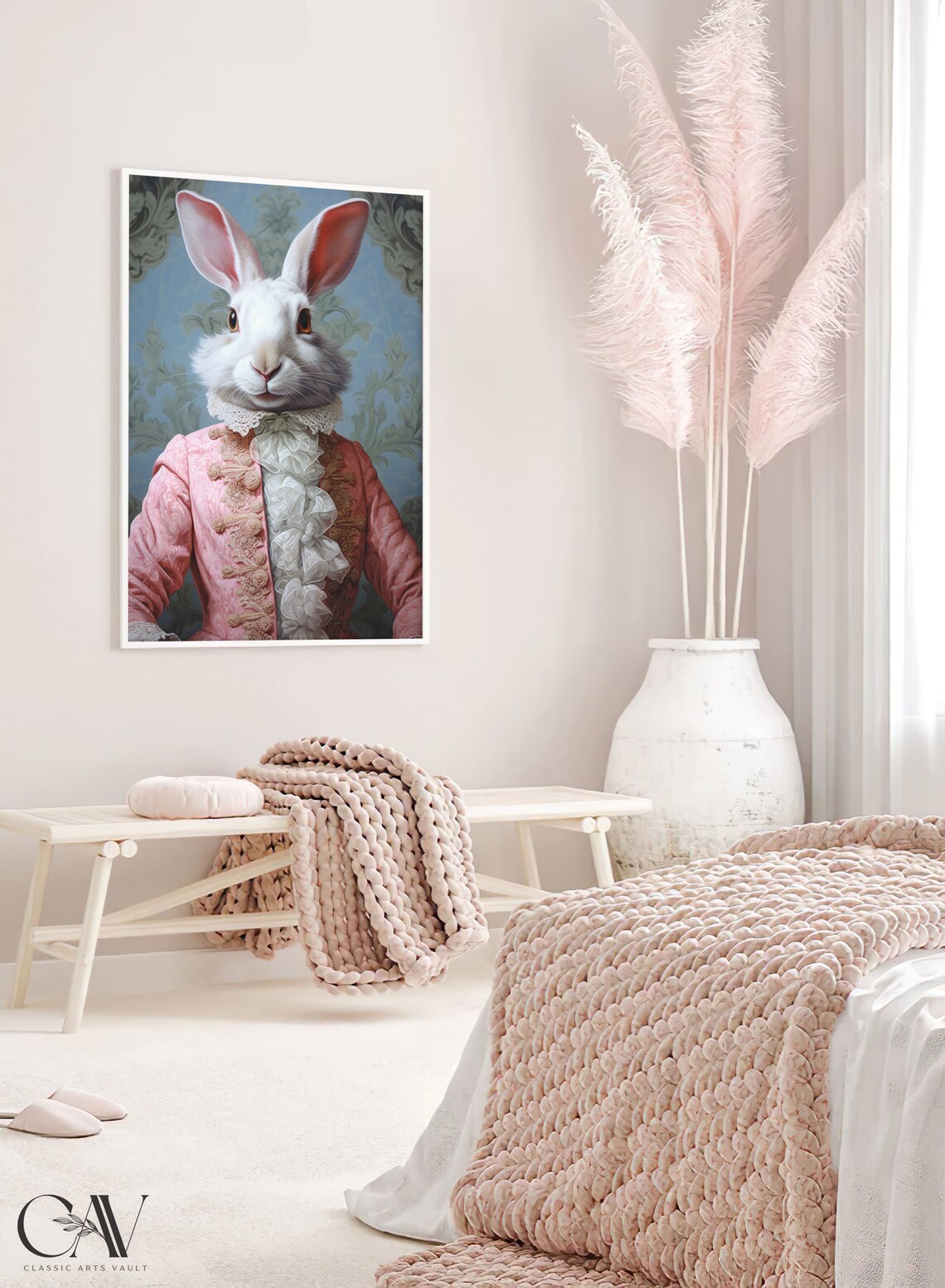 Rabbit Royal Portrait Print, Vintage Victorian Portrait - Image 3