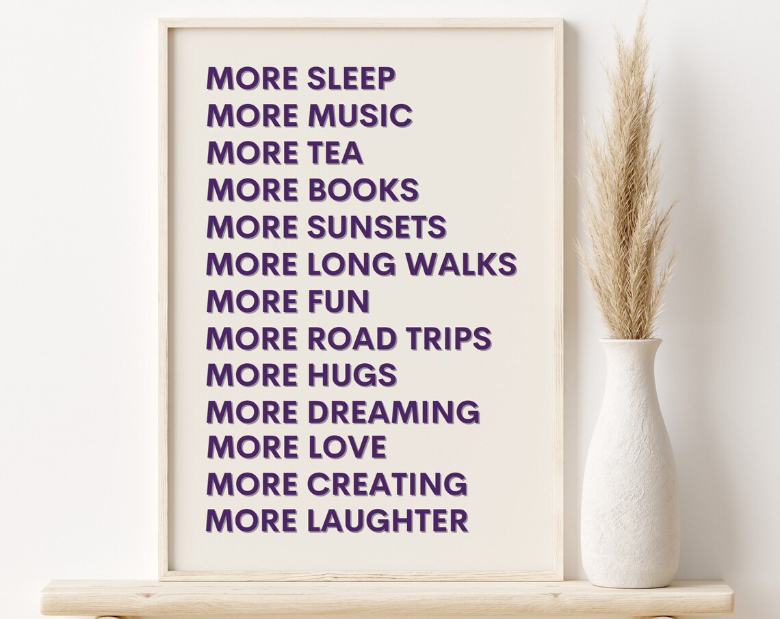 More Love Positive Quotes, Minimalist Decor Poster
