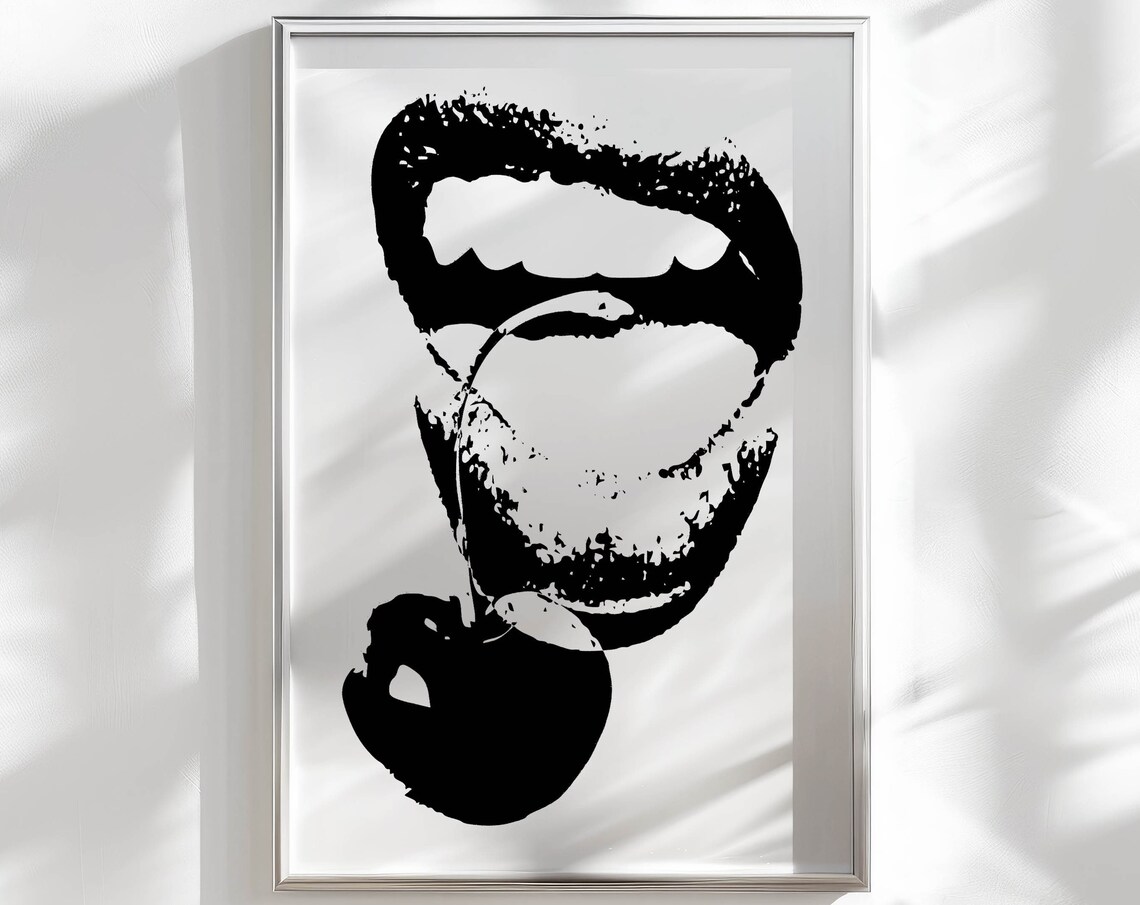 Large Neutral Apartment Decor, Retro Poster Art