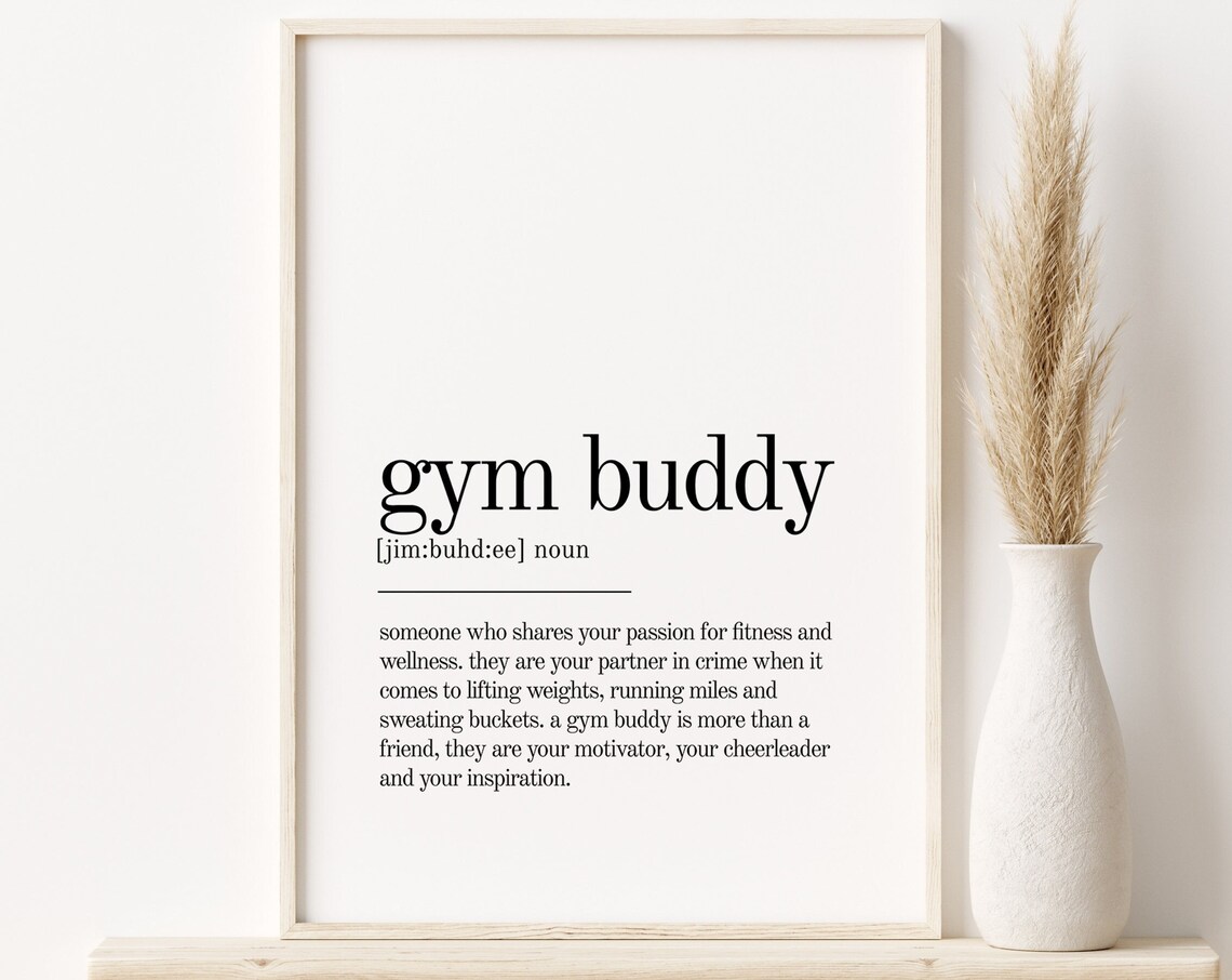 Gym Buddy Personalized Definition Art Print