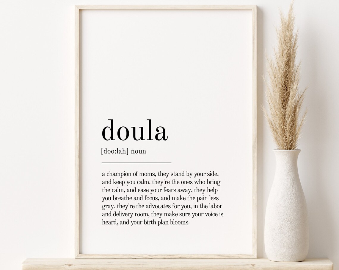 Doula Definition Minimalist Modern Art Print