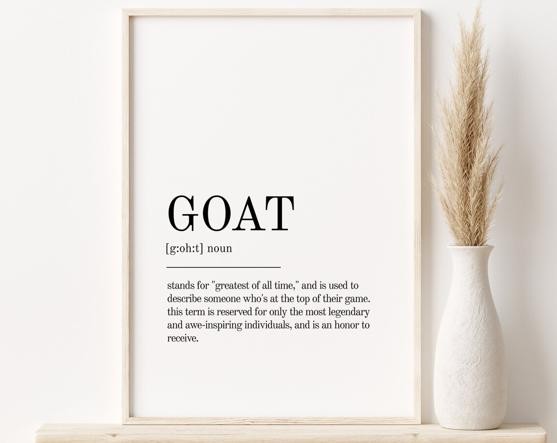 Goat Definition Quote Print, Minimalist Wall Art