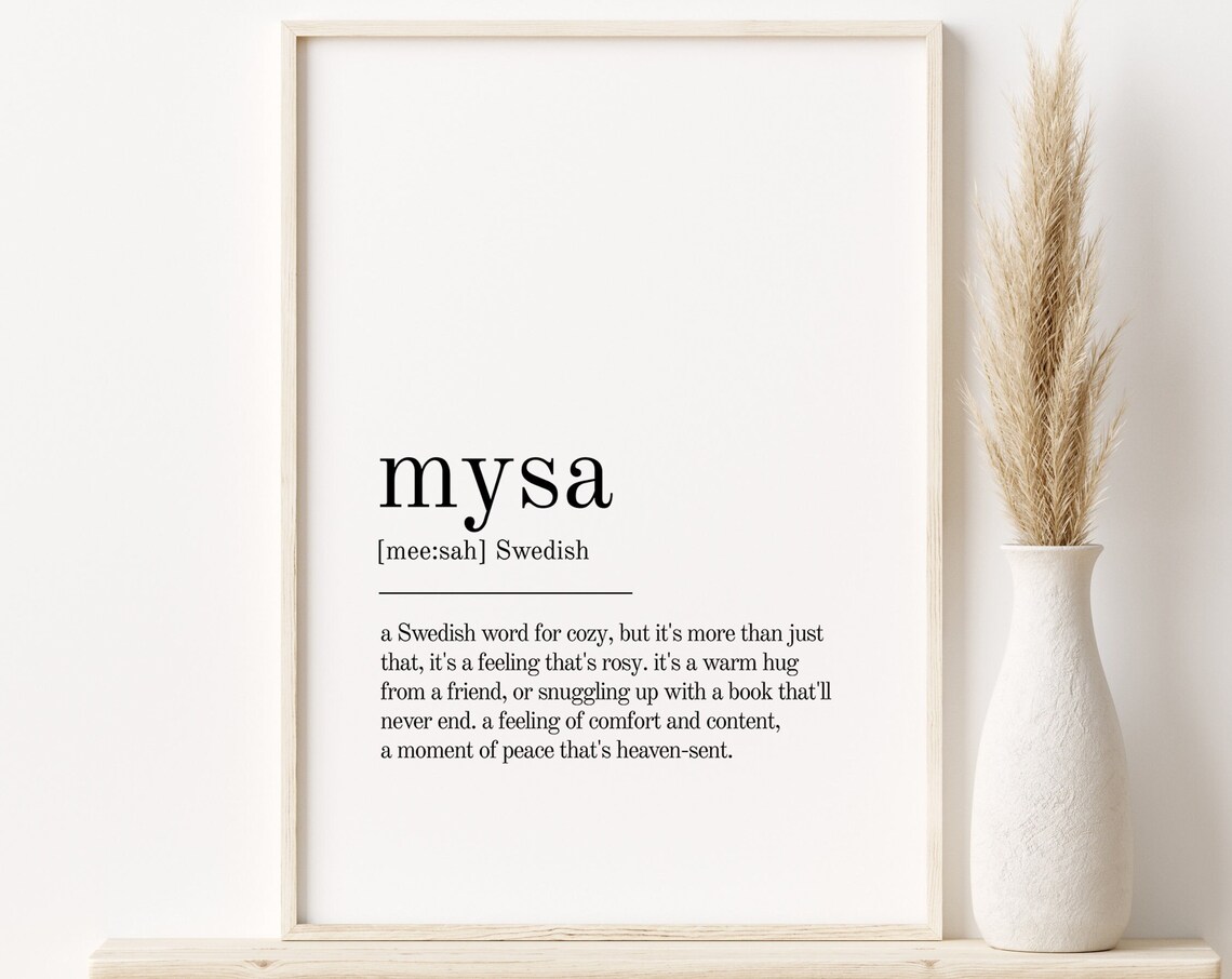Mysa Definition Print, Minimalist Modern Quote
