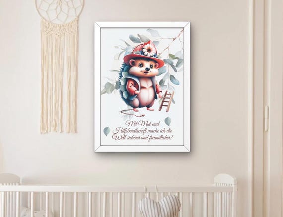 Cute Animal World Professions Poster Inspirational Nursery Wall Art Motivational Animal Profession Prints