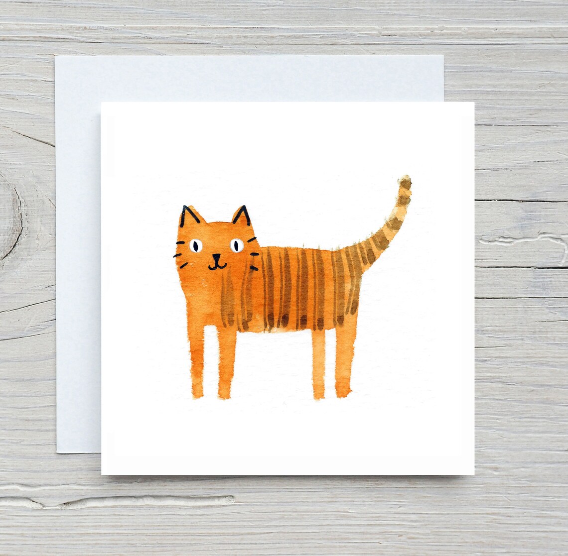 Ginger Cat Illustration Cat Birthday Art Print