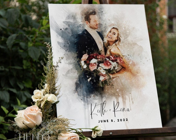 Wedding Venue Watercolor Guest Book Alternative Art Print