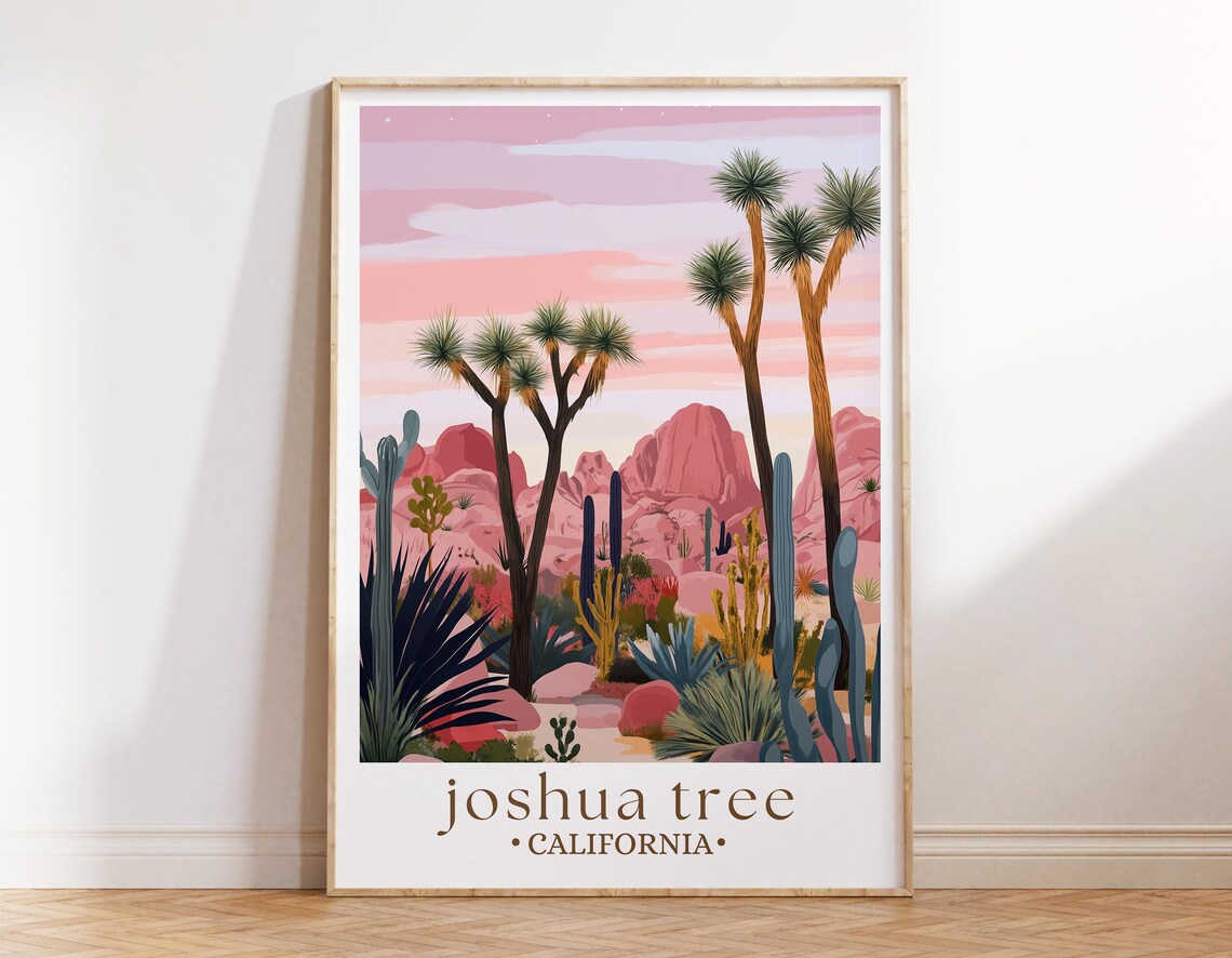 Joshua Tree California Desert Landscape Travel Poster