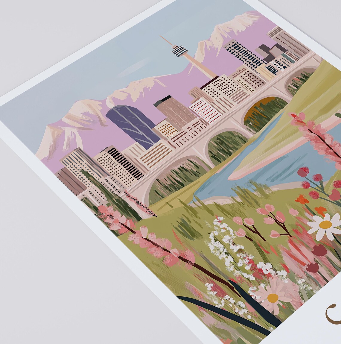 Calgary Travel Poster, Canada Mountains Art Print - Image 3