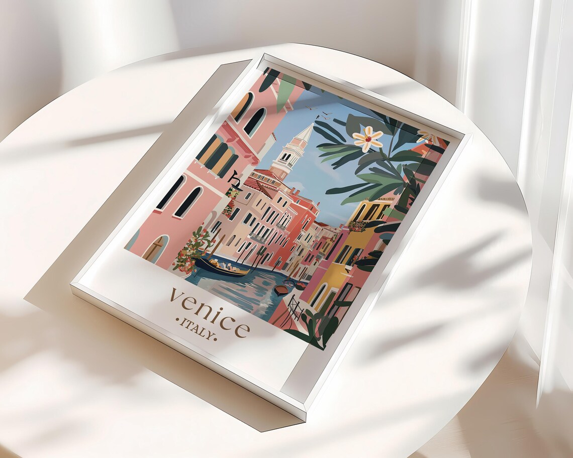Venice Italy Travel Poster, Europe Wall Art Print - Image 2
