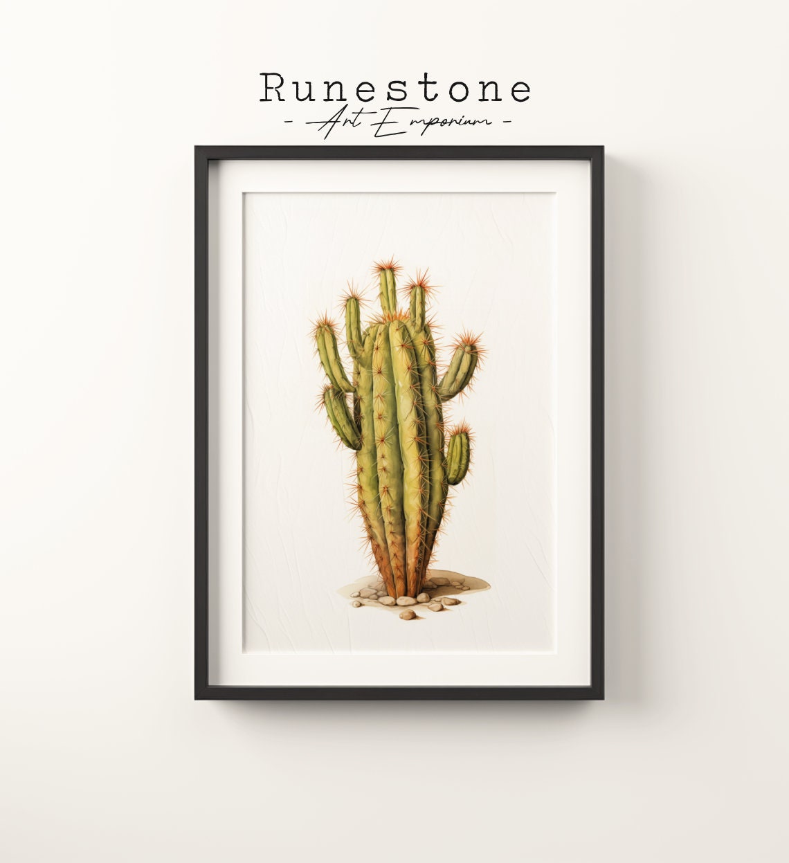 Vintage San Pedro Cactus Sketch Print Tropical Boho Wall Art Minimalist Bohemian Hand Drawn
