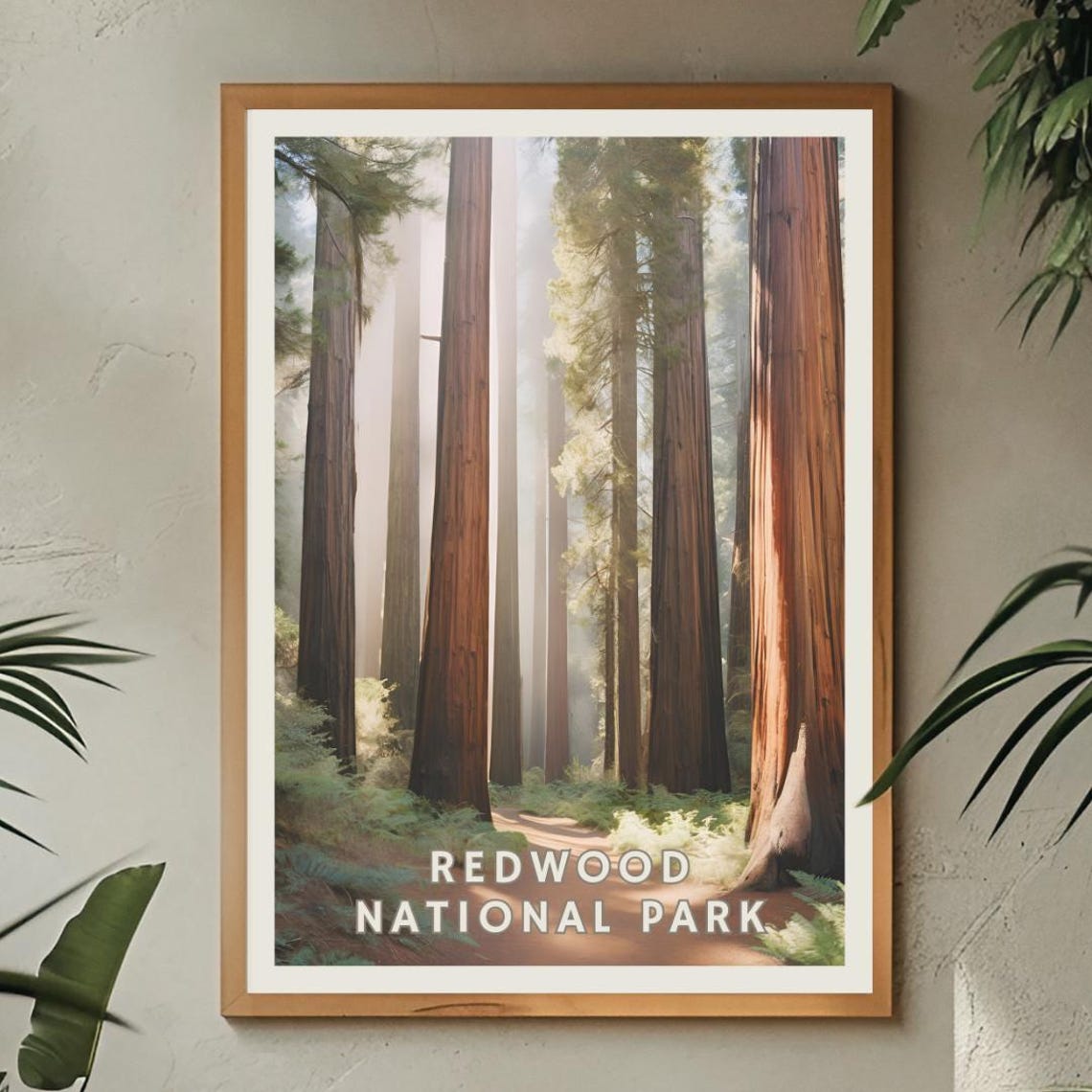 Redwood National Park Poster California Forest Wall Art Giant Redwoods Print Nature Decor Usa Travel Gift For Living Room Or Office - Image 2
