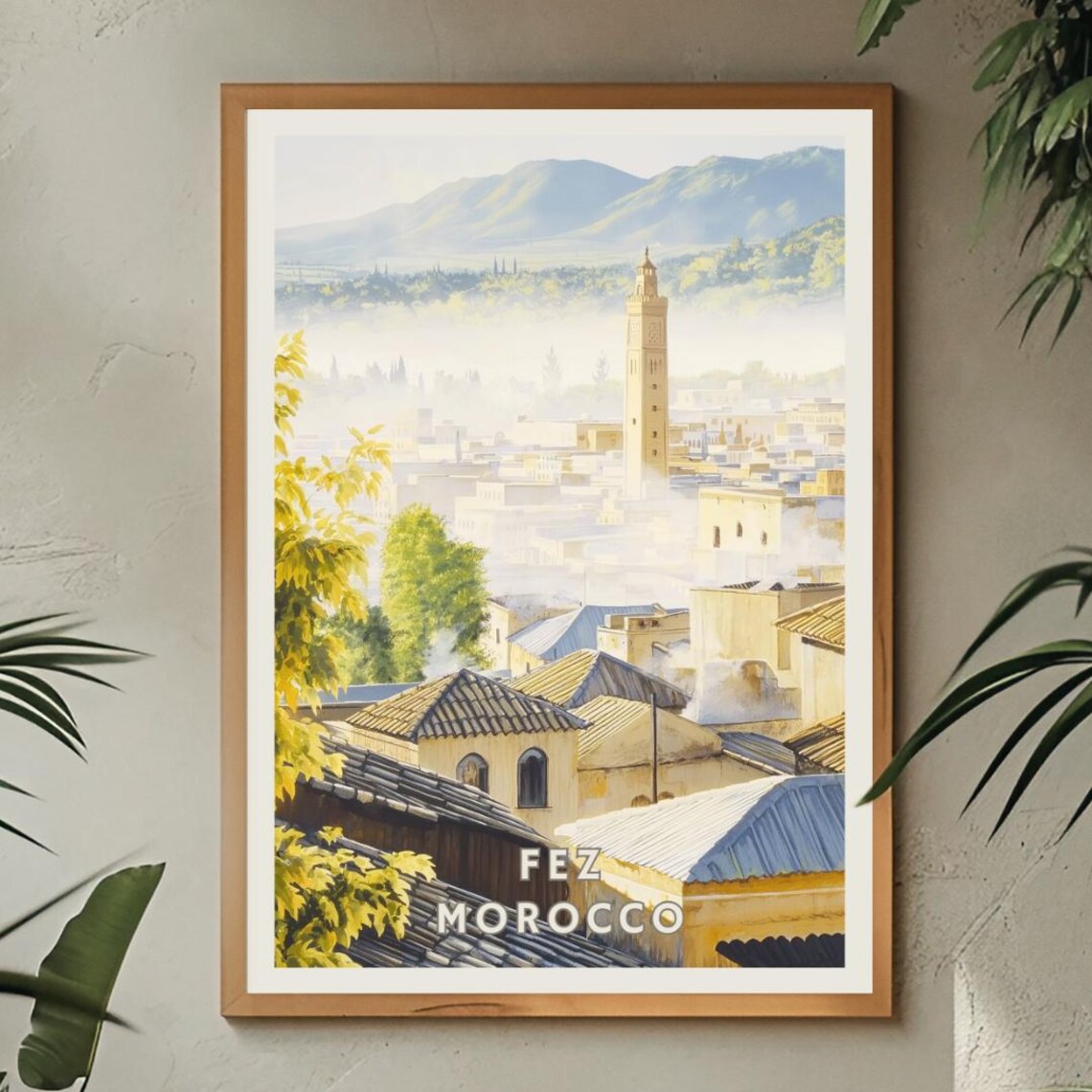 Fez Morocco Historic Medina Skyline Art Print - Image 2