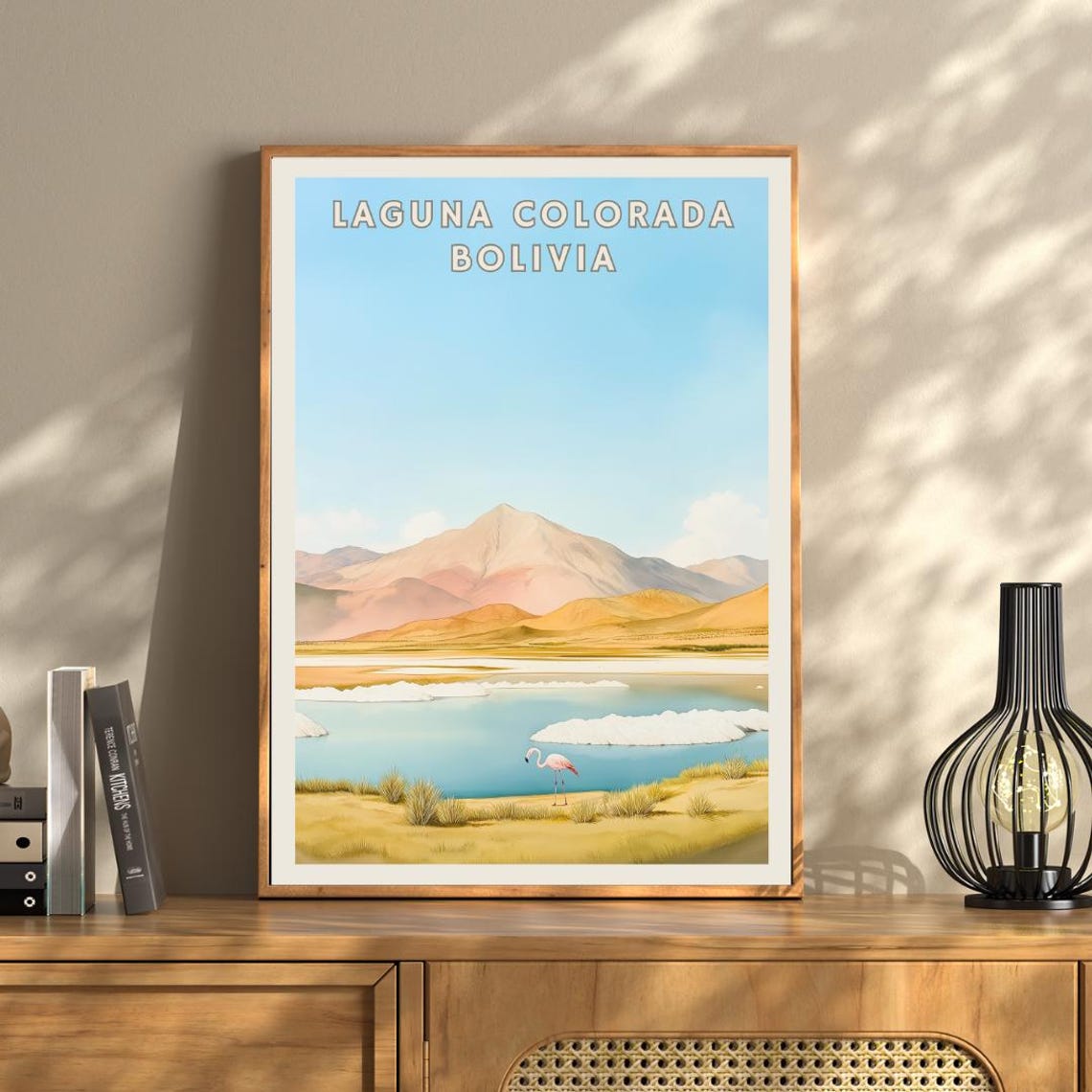 Laguna Colorada Bolivia Poster Flamingo Lake Wall Art Altiplano Landscape Print South America Travel Decor Nature Scene Desert Home Art - Image 3