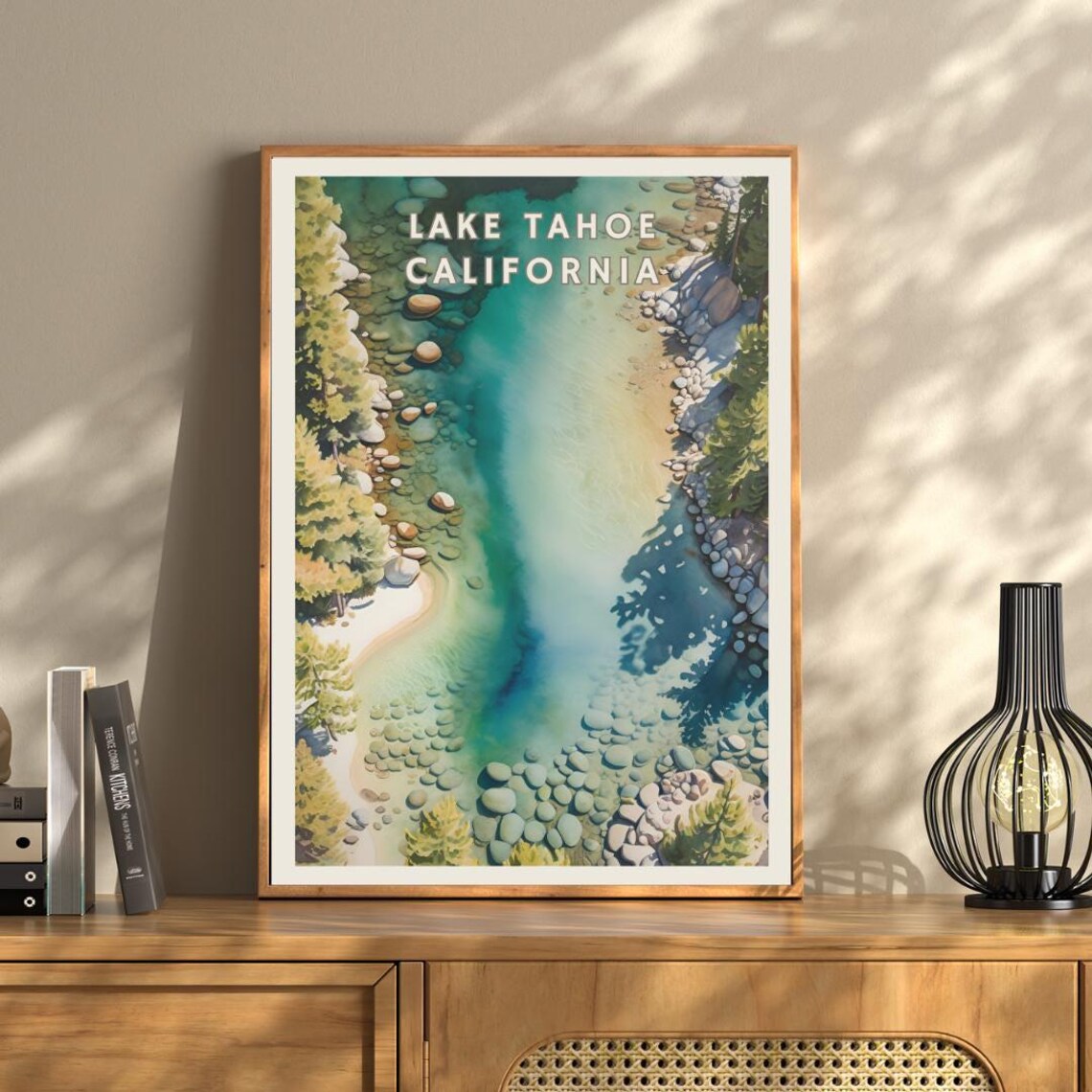 Lake Tahoe California Travel Poster, Scenic Landscape - Image 3