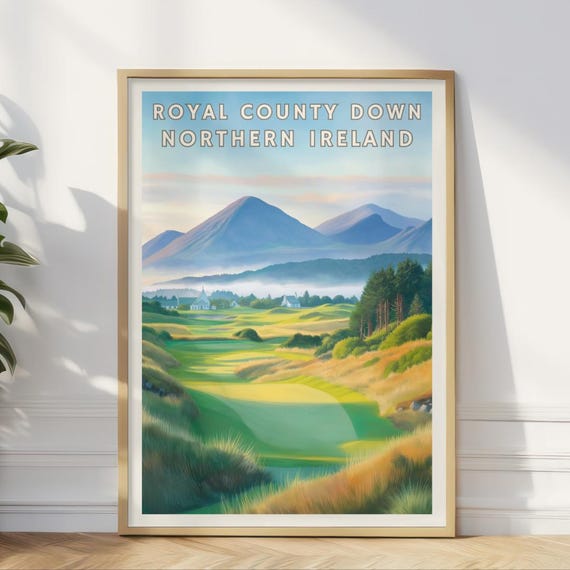 Royal County Down Golf Course Print Northern Ireland Travel Art