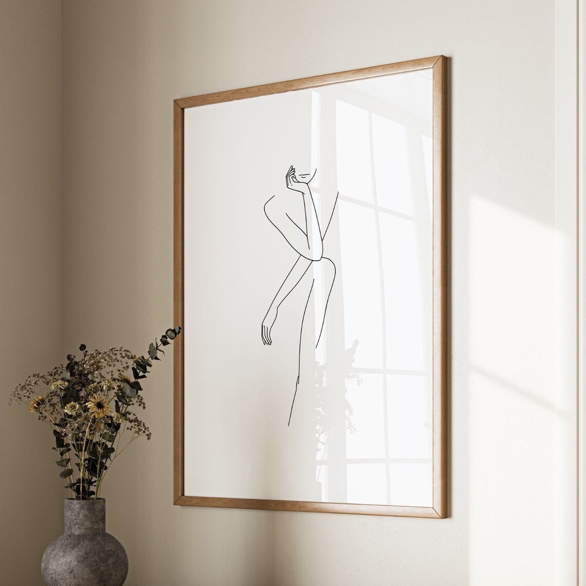 Line Art Woman Body, Minimalist Wall Art Print - Image 2