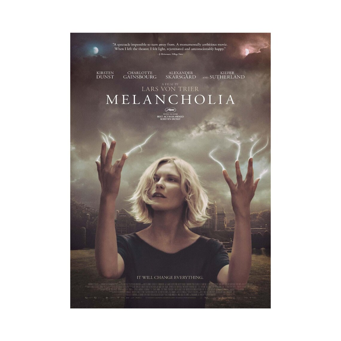 Stormy Sky Drama Melancholia 2011 Lars von Trier Movie Poster - Image 2