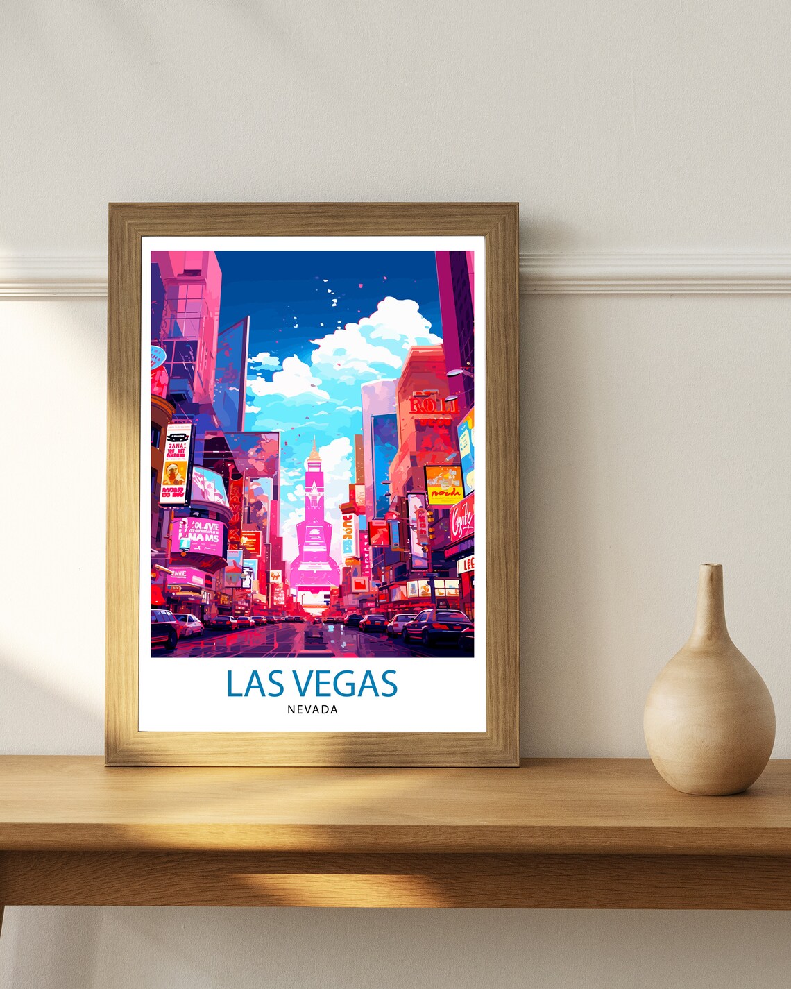 Las Vegas Nevada Travel Poster, Souvenir Wall Art - Image 2