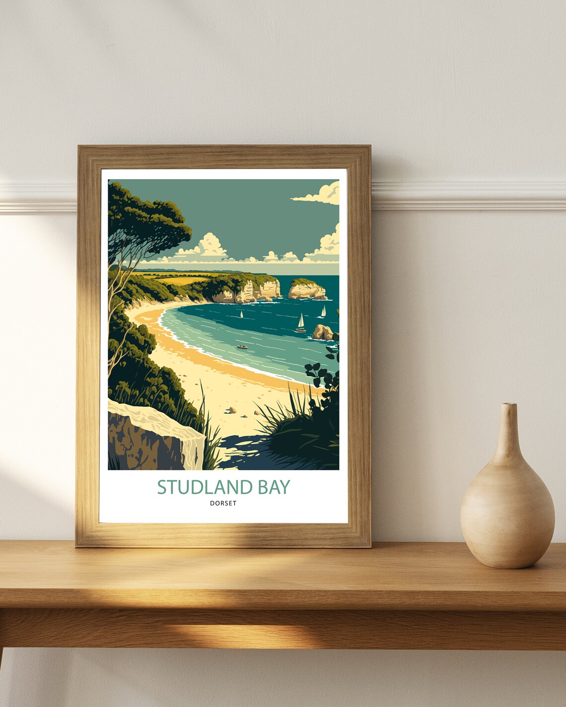 Studland Bay Travel Poster, Dorset Coast - Image 2
