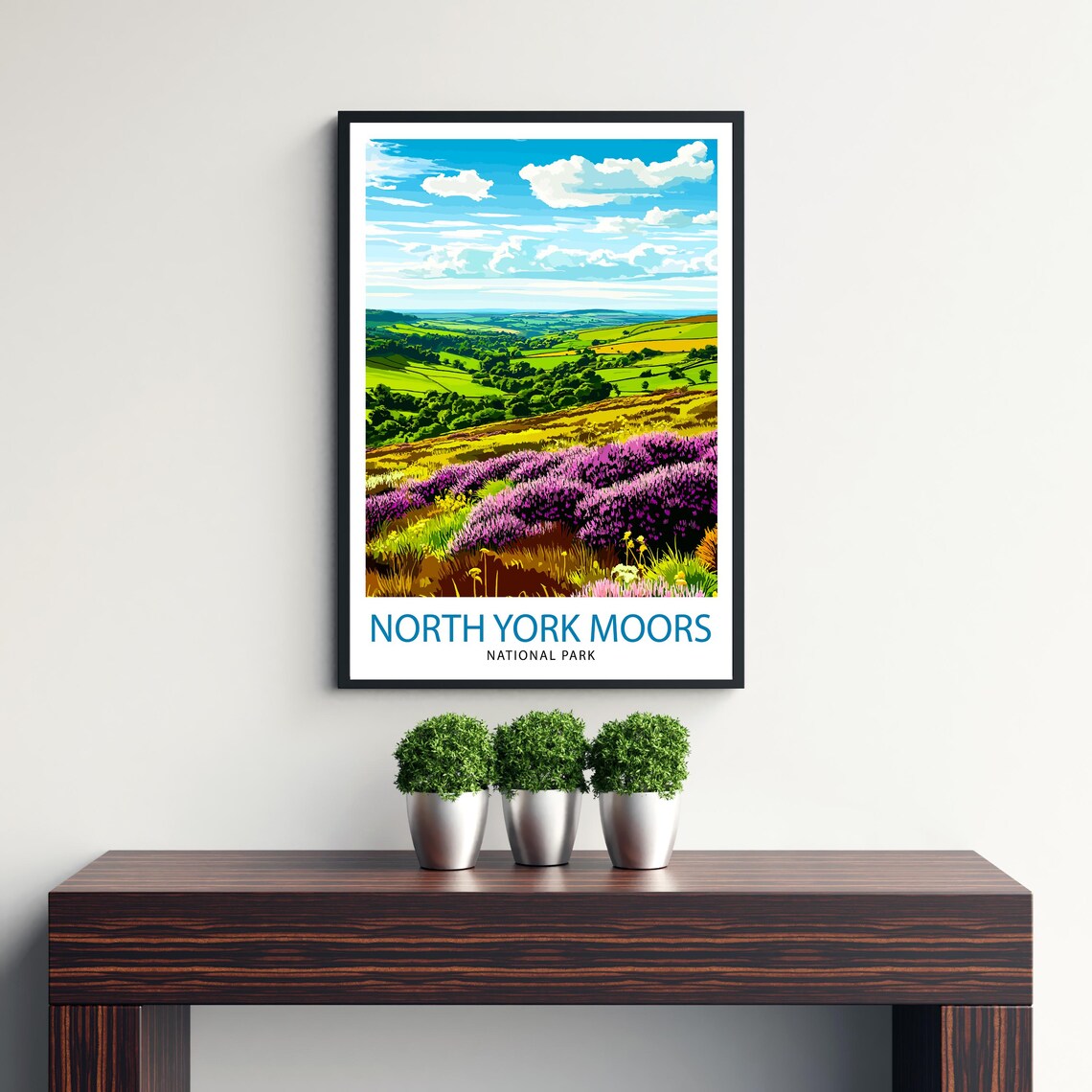 North York Moors England Travel Poster, British Landscape - Image 3