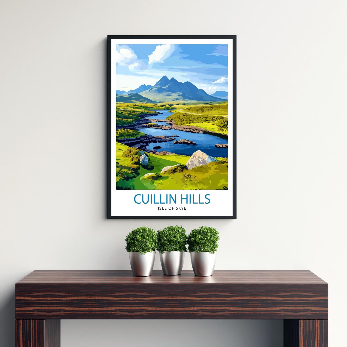Cuillin Hills Scotland Travel Poster, Scottish Highlands - Image 3