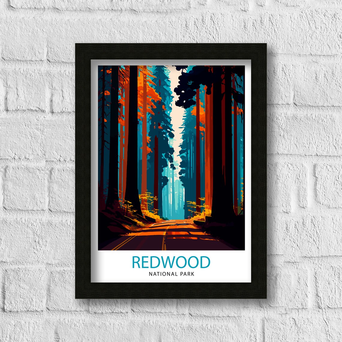 Redwood National Park California Travel Poster - Image 3
