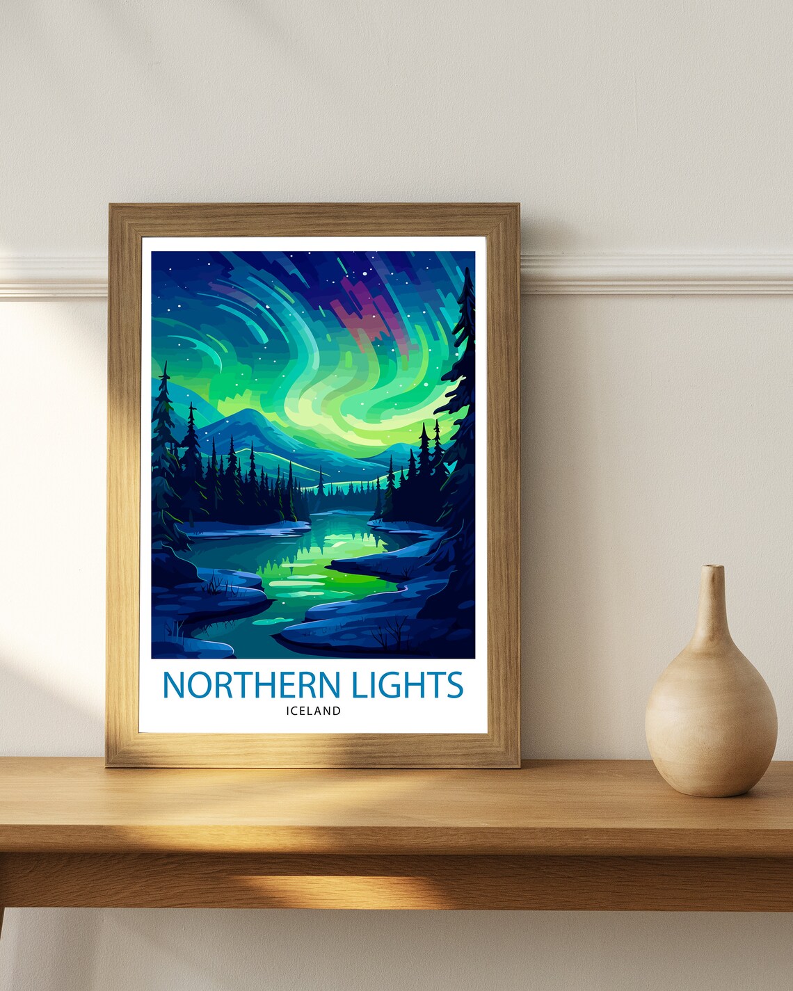 Northern Lights Aurora Borealis Travel Poster - Image 3